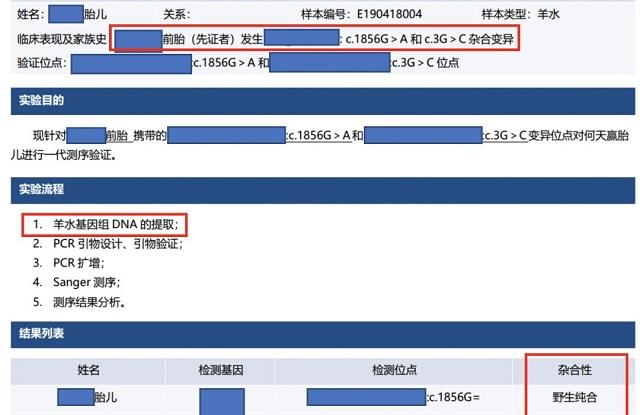 胎儿羊水穿刺检测