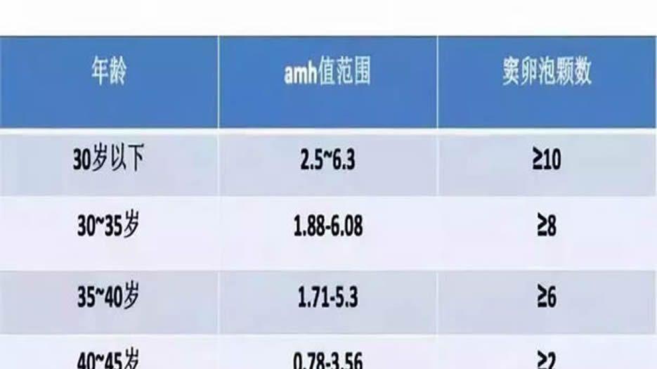 amh范围