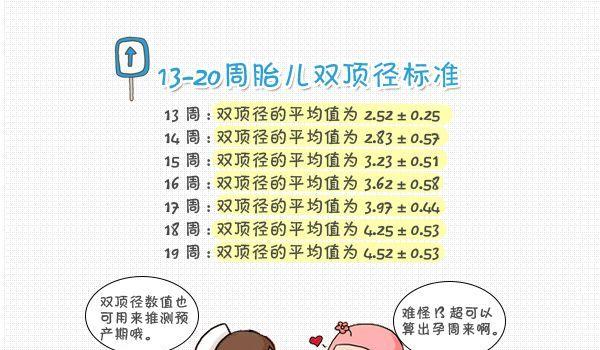 孕周双顶径标准参照表-快来看看你的宝宝发育情况吧