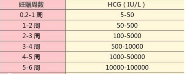 血清hcg正常参考值