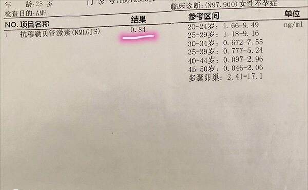 amh参考值