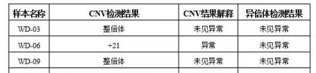PGT-A样本检测结果