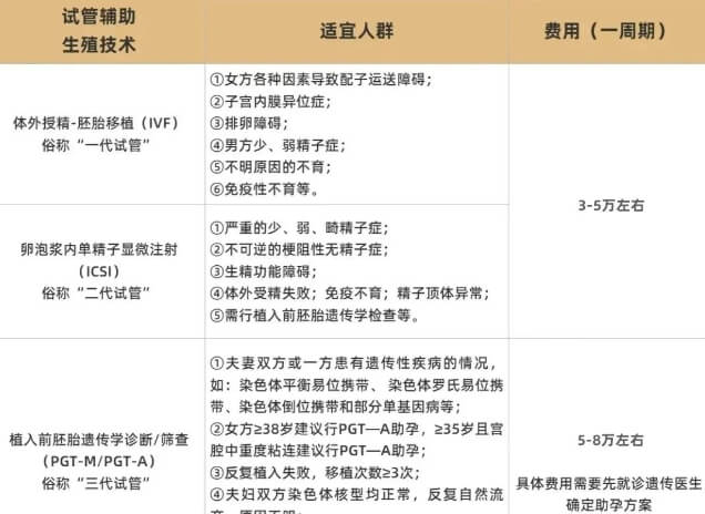 试管婴儿费用