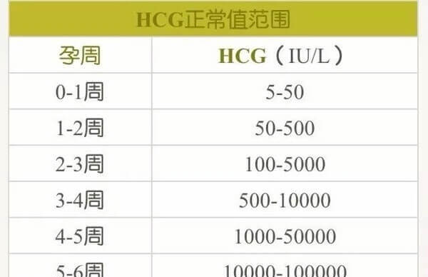 胚胎移植后hcg正常移范围