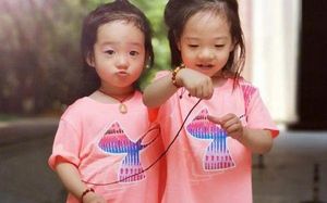杨威晒4岁二胎女儿正脸照,双胞胎姐妹长相却截然不同