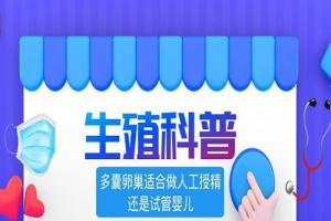 生殖科普-多囊卵巢适合做人工授精还是试管婴儿