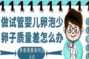 做试管婴儿卵泡少卵子质量差怎么办-患者需要做到这6点