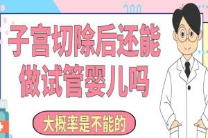 子宫切除后还能做试管婴儿吗？大概率是不能的