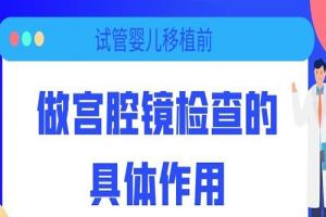 试管婴儿移植前做宫腔镜检查的具体作用