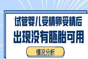 试管婴儿受精卵受精后出现没有胚胎可用的情况分析